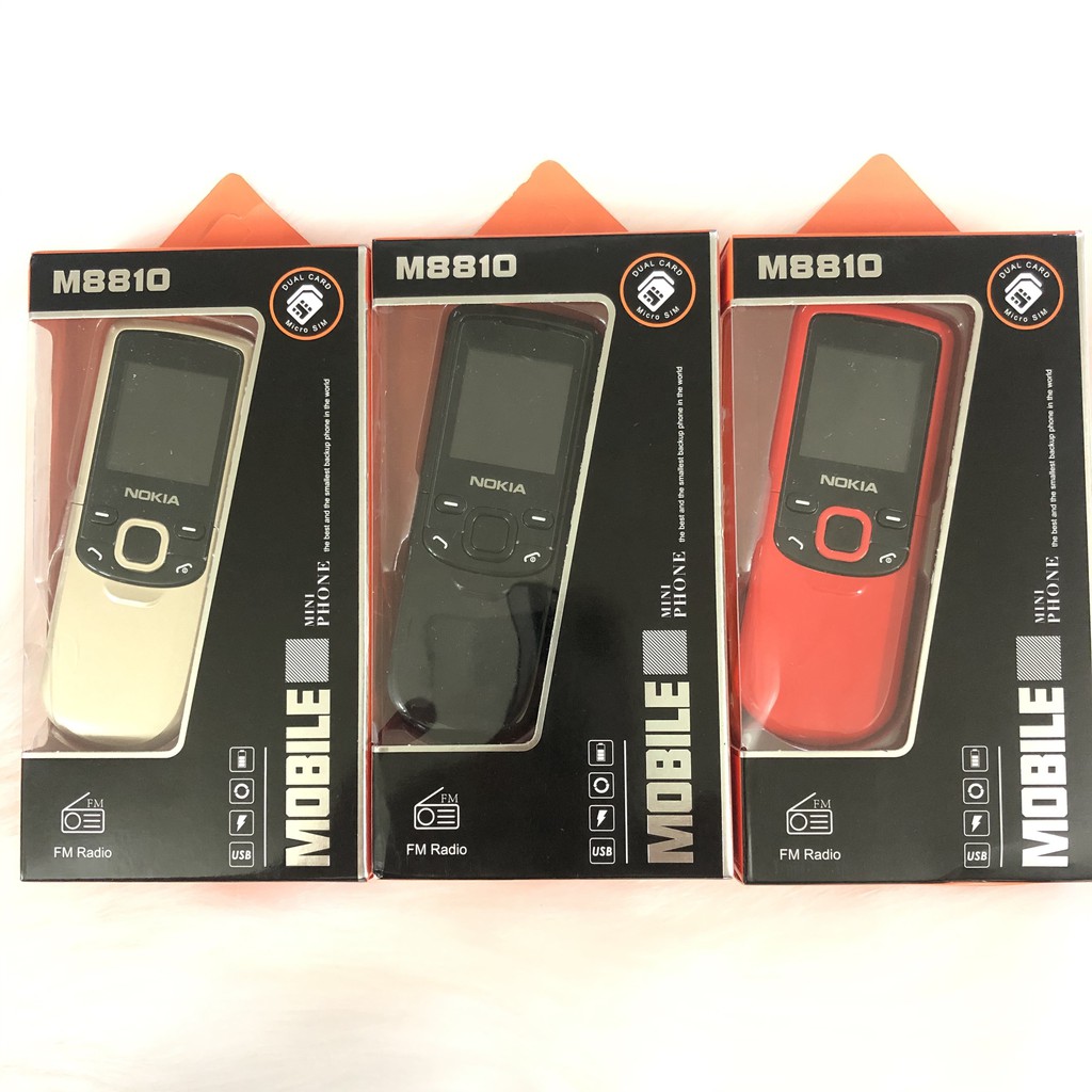 Điện Thoại Mini M8810 Nắp Trượt Nhỏ Gọn Kết Nối Bluetooth Với Smartphone Pin Lâu 2 đến 3 Ngày | BigBuy360 - bigbuy360.vn
