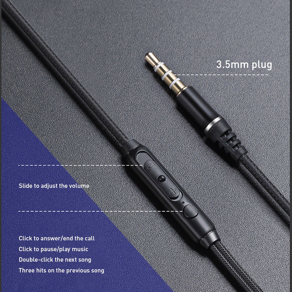 Tai Nghe Nhét Tai Hel + 3.5mm Âm Thanh Hifi Bass Sống Động Có Micro