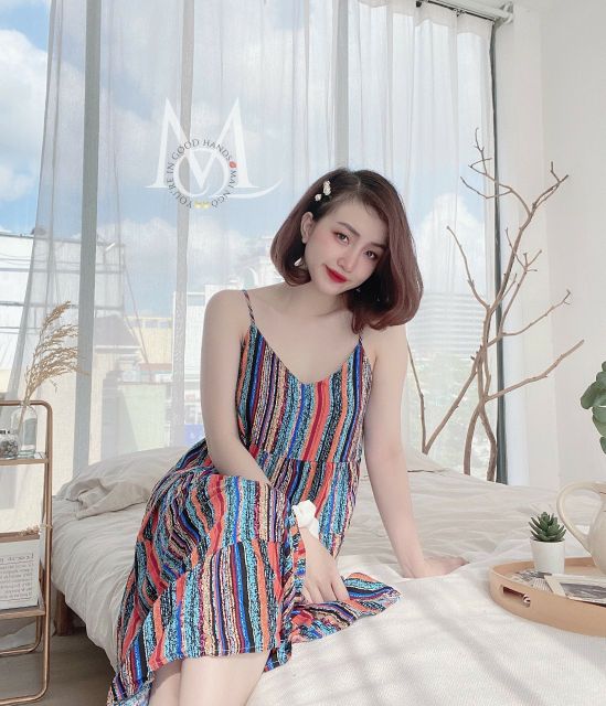 Đầm tole 2 dây freesize dưới 58kg | BigBuy360 - bigbuy360.vn