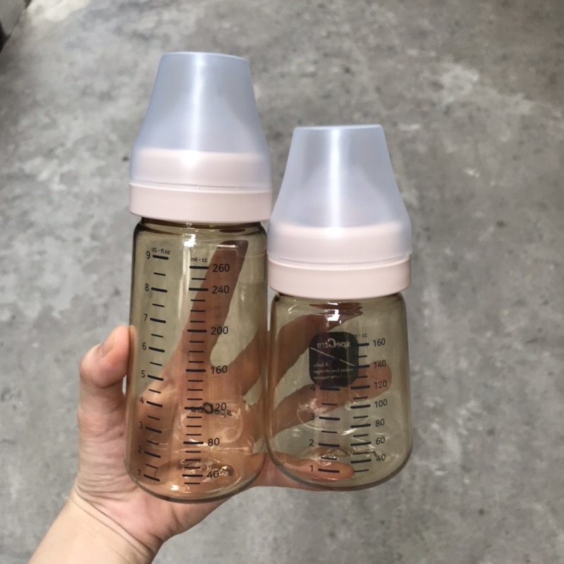 Bình sữa Spectra Hàn Quốc PPSU 260ml tặng kèm tay cầm
