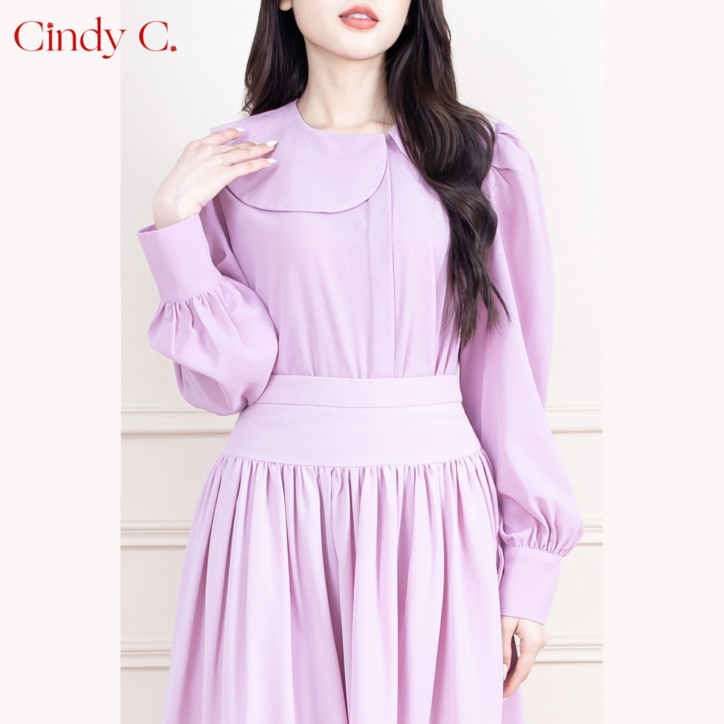 Áo dài tay Lizette CINDY C chất liệu Linen thiết kế thanh lịch nữ tính 959