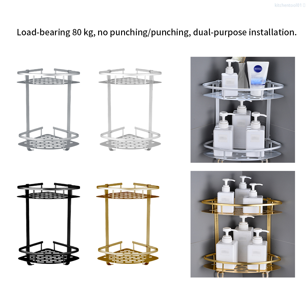 Giá Đựng Đồ Gắn Tường Nhà Tắm / Nhà Bếp Chất Liệu Nhôm Nhám Chịu Lực Tốt.... | BigBuy360 - bigbuy360.vn