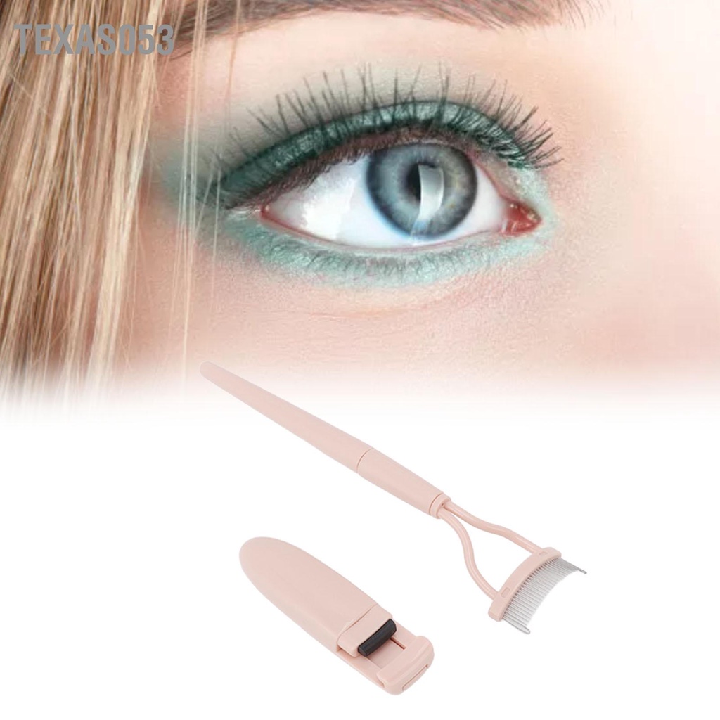 Texas053 Bộ dụng cụ bấm mi cầm tay Mini Phù hợp với làm cong một phần bộ trang điểm lược có thể gập lại