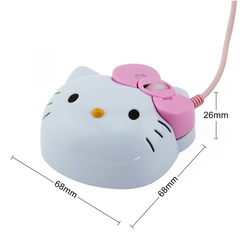 Chuột chơi game hình Hello Kitty có dây cắm USB 2.0