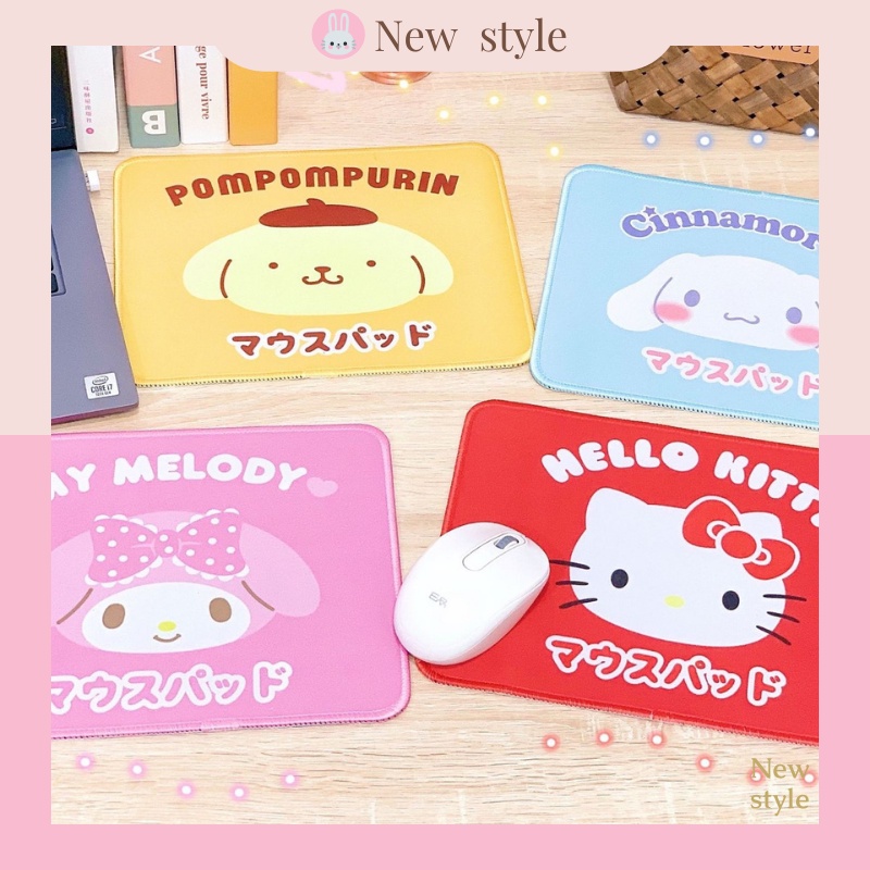 Miếng lót chuột bàn di chuột máy tính văn phòng chống trượt hình vuông hoạt hình hello kitty dễ thương VPP2