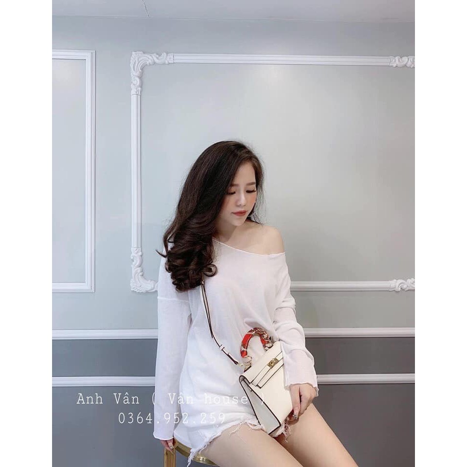 ÁO THUN GIẤY CỔ RỘNG ÁO PHÔNG CỔ RỘNG ULAZANG CỰC CHẤT,ÁO FORM RỘNG NỮ DÀI TAY SEXY NỮ, ÁO THUN NỮ MỀM MỊN | BigBuy360 - bigbuy360.vn