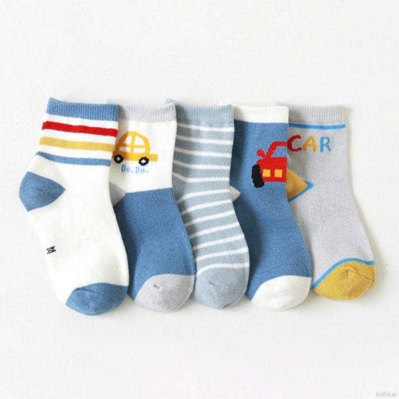 Bộ 5 Đôi Vớ Vải Cotton Phong cách Hàn Quốc Cho Bé