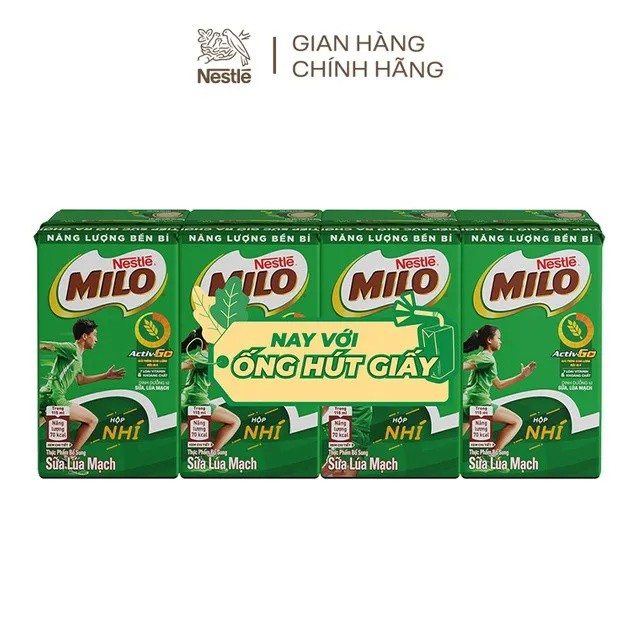 [Gro Gift] Lốc 4 hộp sữa Milo nhí 115ml/hộp