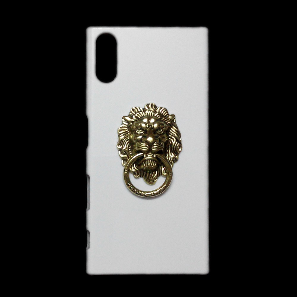 Cover for Sony Xperia XZ2 XZ3 XZ Premium X Performance XA Ultra XZs XA1 XA2 XZ1 Compact E4 E4g E5 A2 C6 3D Bronze Lion Head Ring Stand Holder Hard Back Case