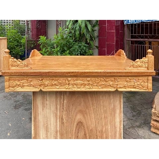 Bàn thờ Treo tường chạm hoa sen 80cm