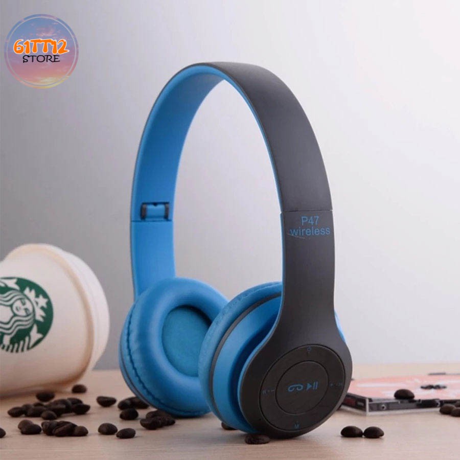 Tai Nghe Chụp Tai Bluetooth P47 Không Dây Cao Cấp 4 Trong 1 | BigBuy360 - bigbuy360.vn