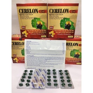 Hoạt Huyết Dưỡng Não CERELON GOLD  Bổ Não ,Tăng Cường Trí Nhớ , Tăng Tuần Hoàn Máu Não - Hộp 100 Viên