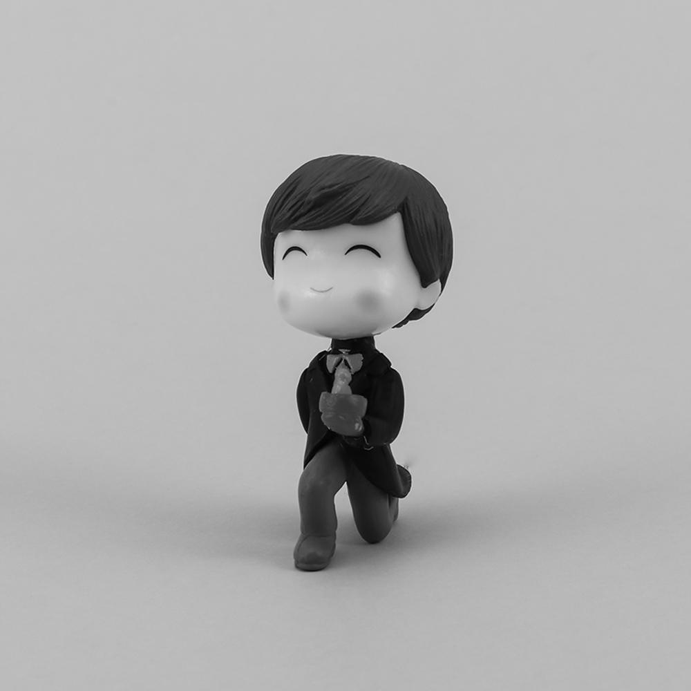 YIYU Set 2 Mô Hình Cặp Đôi Trang Trí Bánh Kem