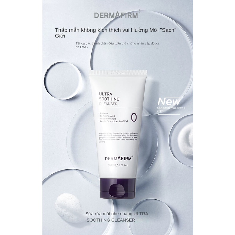DERMAFIRM+ Sữa Rửa Mặt Nữ Chính Hãng Làm Sạch Sâu Thu Nhỏ Lỗ Chân Lông Sữa Rửa Mặt Axit Amin Kiểm Soát Dầu Nhẹ Nhàng Cho Nam