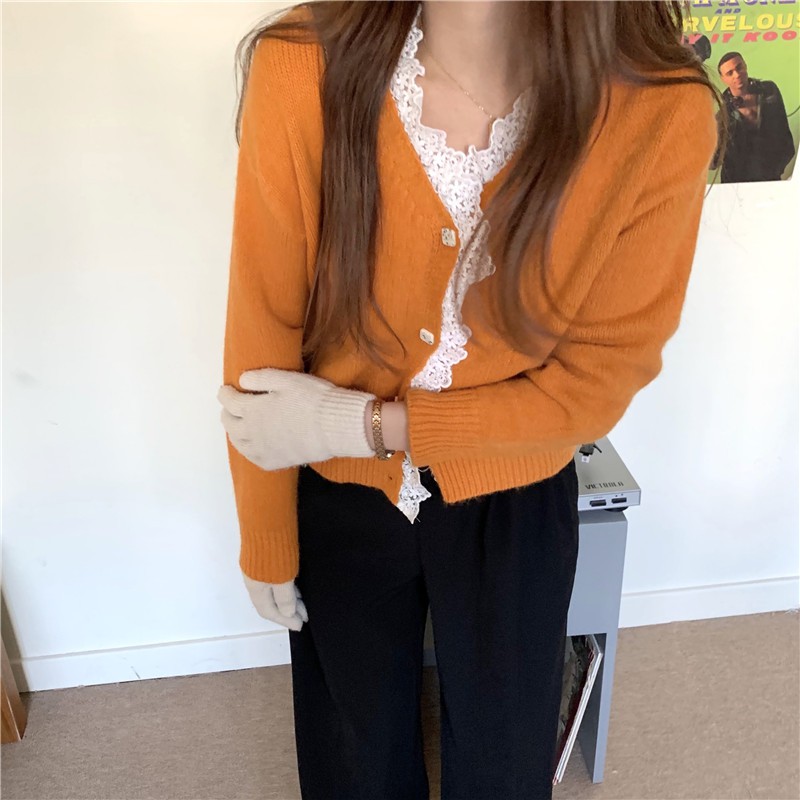 Áo Cardigan Len đan nữ Dài tay Form rộng Giữ ấm Thu Đông Ulzzang Hàn Quốc Áo Cardigan Len đan nữ tay dài Thời trang | BigBuy360 - bigbuy360.vn