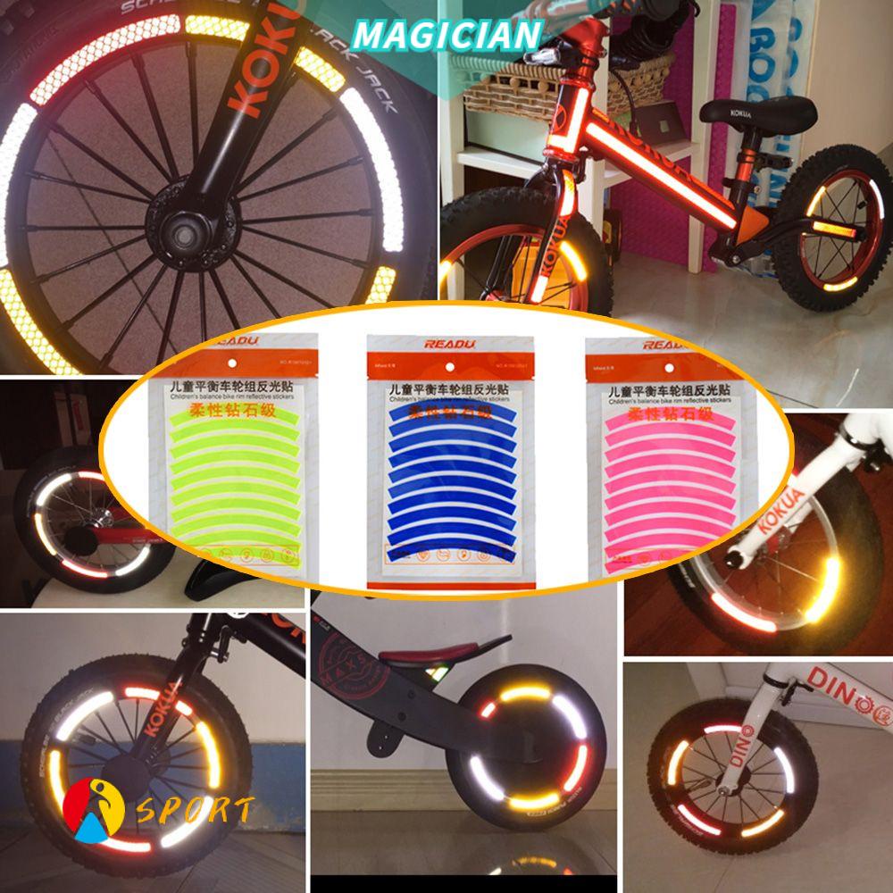 Set 10 Miếng Dán Phản Quang Chống Thấm Nước Nhiều Màu Sắc Dùng Trang Trí Bánh Xe Đạp Độc Đáo