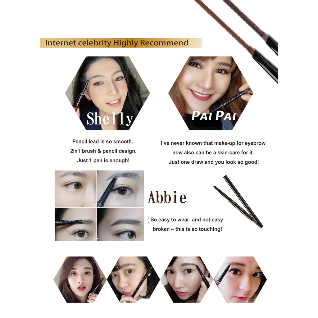 Chì kẻ chân mày tam giác PSK Triangular Eyebrow Pencil 0.2g