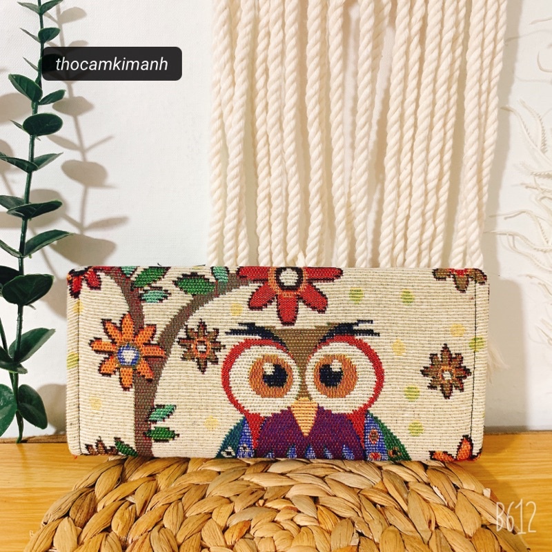 Ví dài thổ Cẩm hình cú