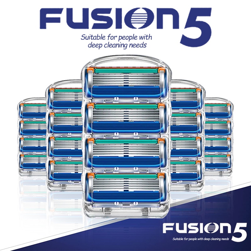Lưỡi Dao Cạo Râu 5 Lưỡi Thay Thế Bằng Thép Không Gỉ Cho Gillette Fusion 5