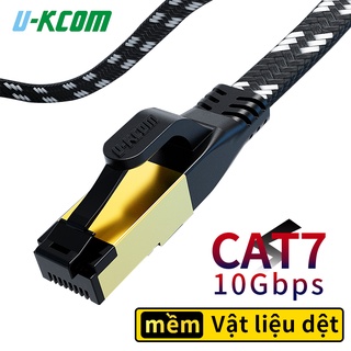 Dây cáp mạng U-KCOM 10Gbps Cat7 Lan Internet RJ45 CAT7 Wifi tốc độ cao kiểu phẳng mạ vàng