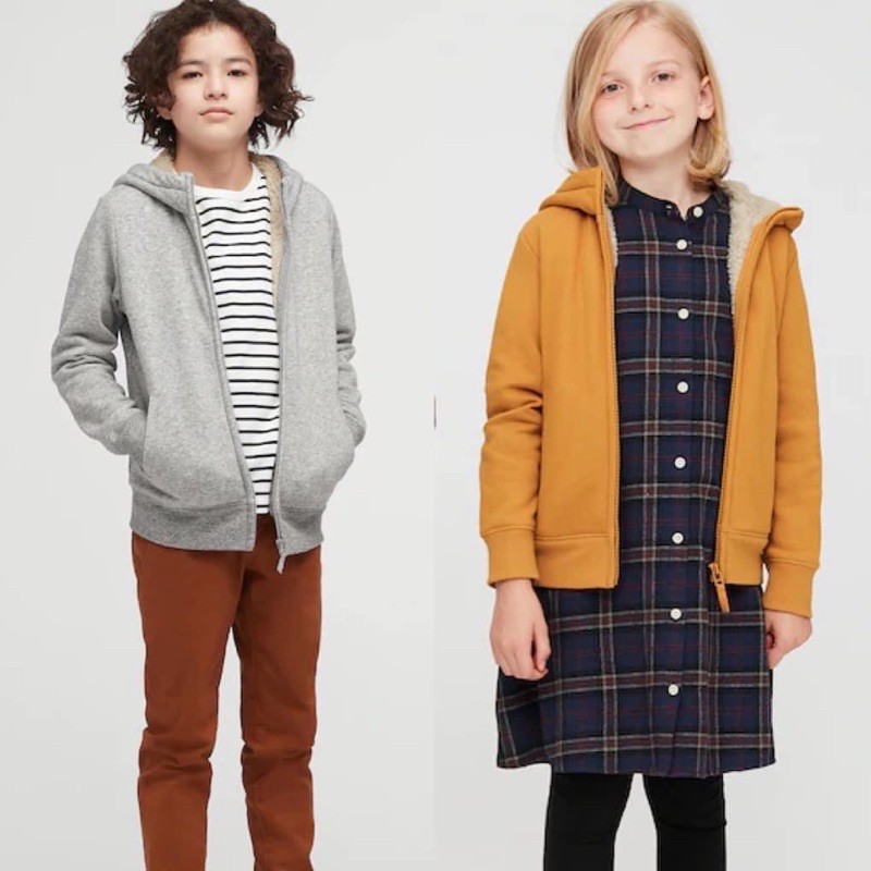 Áo nỉ lót lông cừu kid Uniqlo