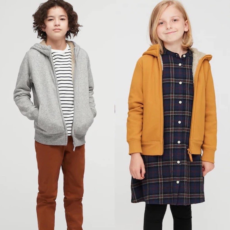 Áo nỉ lót lông cừu kid Uniqlo