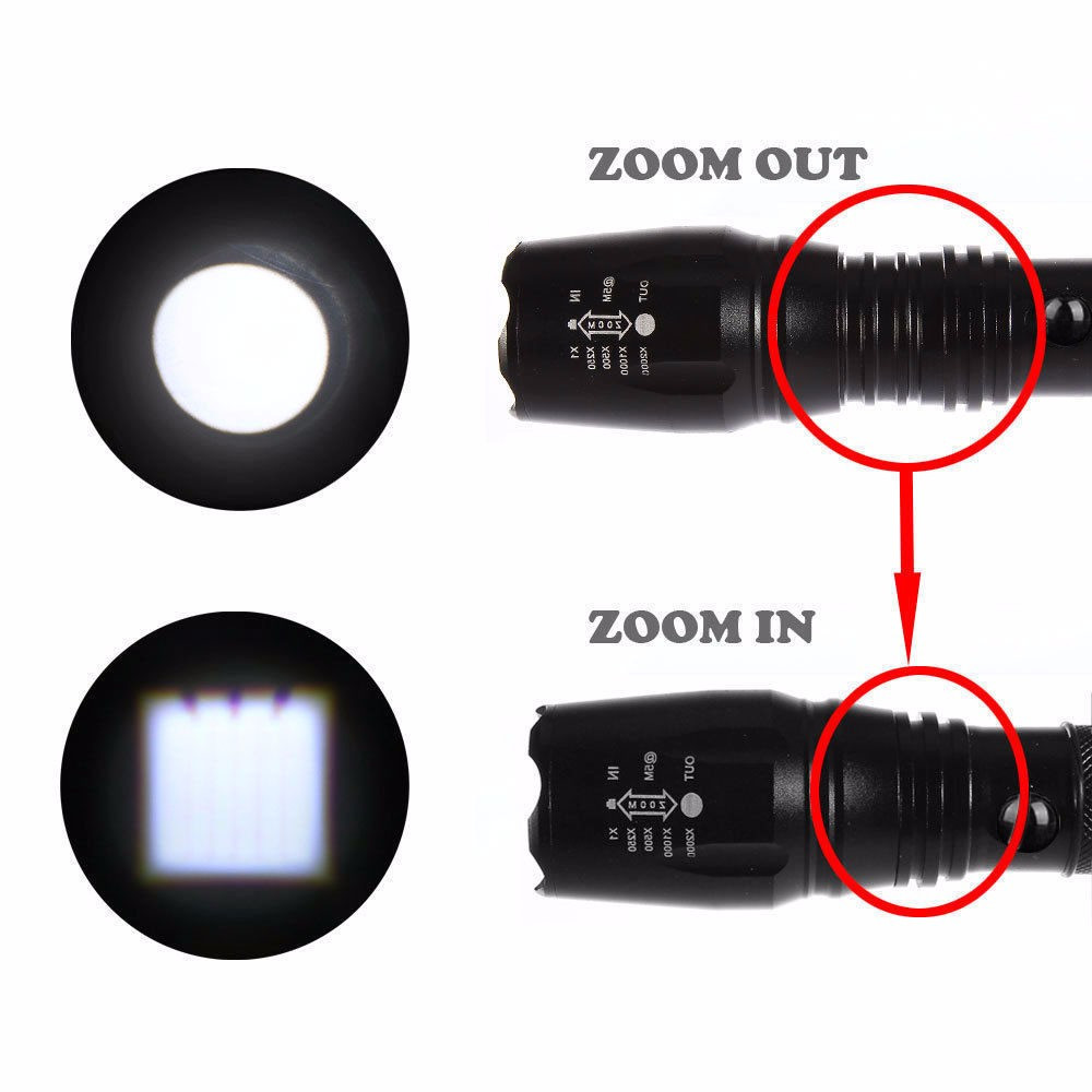 Đèn Pin Siêu Sáng G700 X800 Zoomable Xml T6 Led 18650