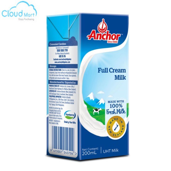 Sữa Tươi Anchor Full Cream 1L - Nguyên liệu pha chế CLOUD MART