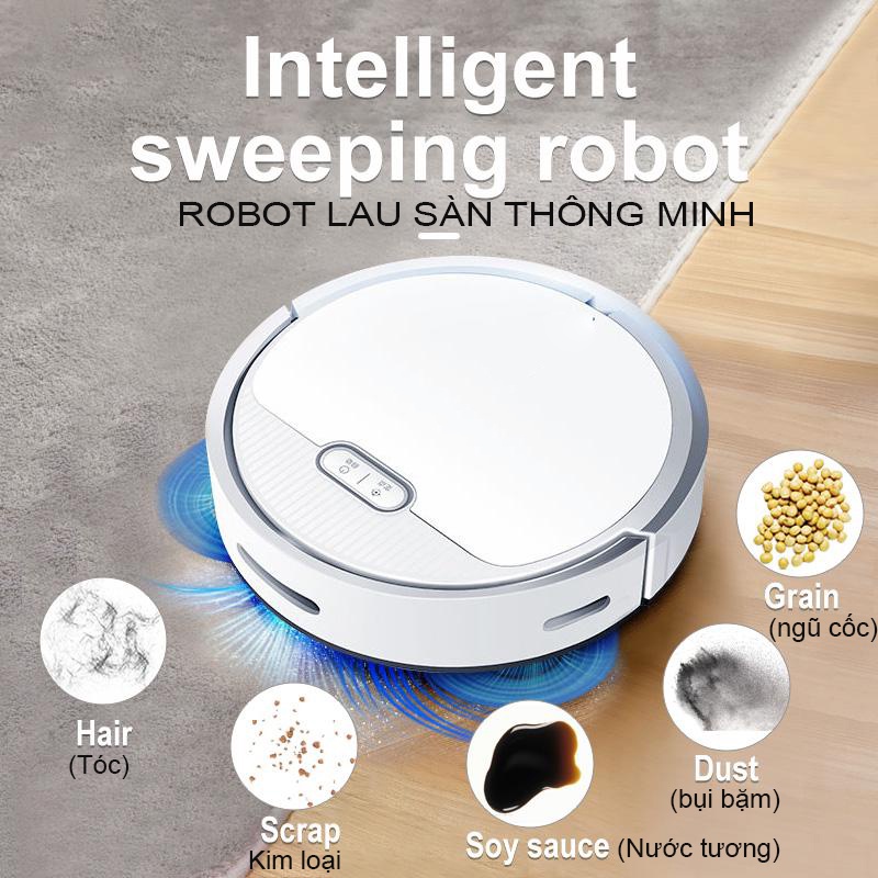 Bảo Hành 15 Tháng Robot Hút Bụi Lau Nhà Thông Minh Tự Động Sạc Pin - Intelligent Robot Cleaner