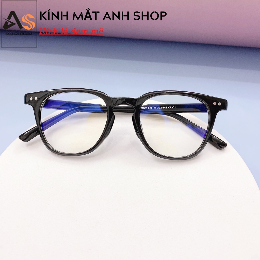 Gọng kính thời trang kính giả cận nam nữ chất liệu nhựa 636A