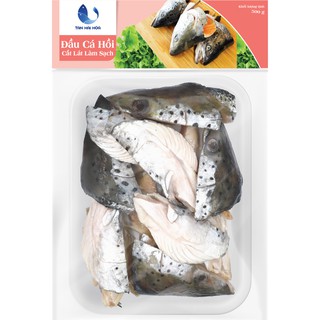 Đầu cá hồi cắt lát làm sạch tân hải hòa khay 500g