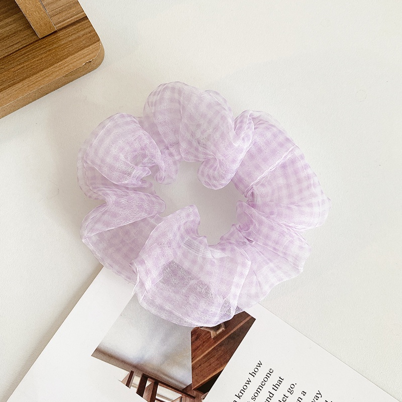 Dây buộc tóc co giãn màu tím phong cách Hàn Quốc dễ thương cho nữ