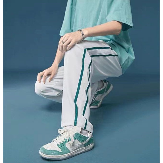 Quần Thể Thao Ống Rộng Màu Trắng Thời Trang Mùa Hè Hàn Quốc Mới 2022 Cho Nữ