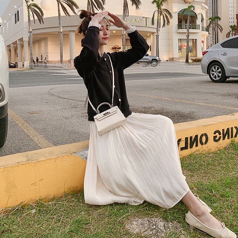 Chân váy bầu dáng dài nhúm thời trang bầu và sau sinh | BigBuy360 - bigbuy360.vn