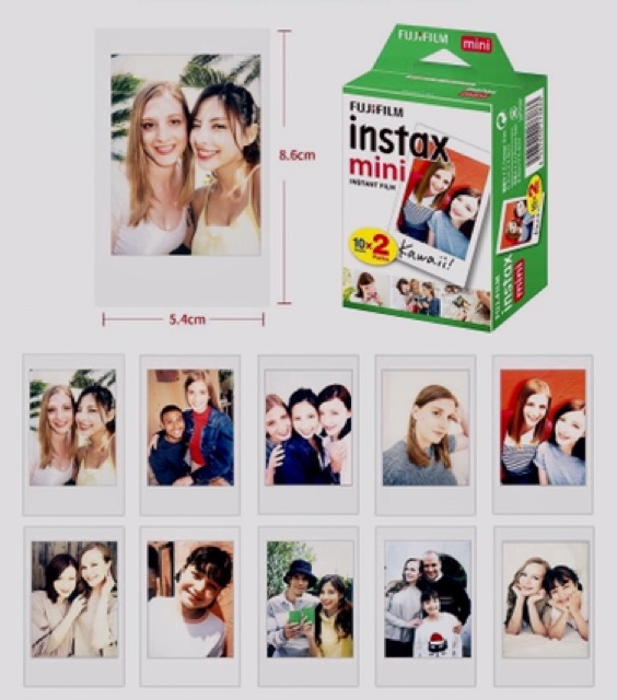 Fujifilm Instax Mini Pack 10 tờ ,dùng cho máy Instax mini - hộp film chụp ảnh lấy liền