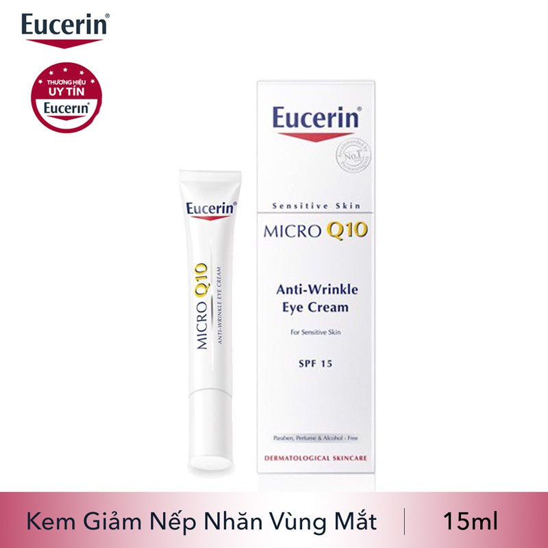 Kem Giảm Nếp Nhăn Vùng Mắt  Eucerin Micro Q10 Anti-Wrinkle Eye Cream (15 ml)
