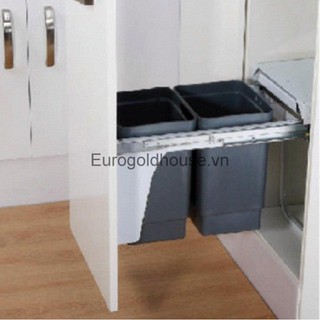 Thùng rác đôi âm tủ 400 Eurogoldhouse