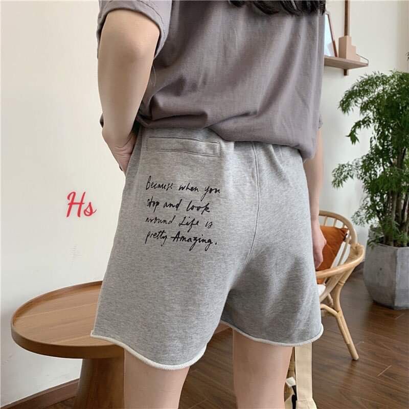 Quần đùi in chữ sau mông HSU1