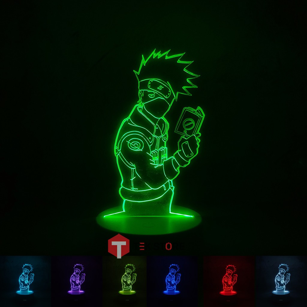 Đèn Ngủ Kakashi (3 Màu - 7 Màu - 16 Màu Kèm Điều Khiển)