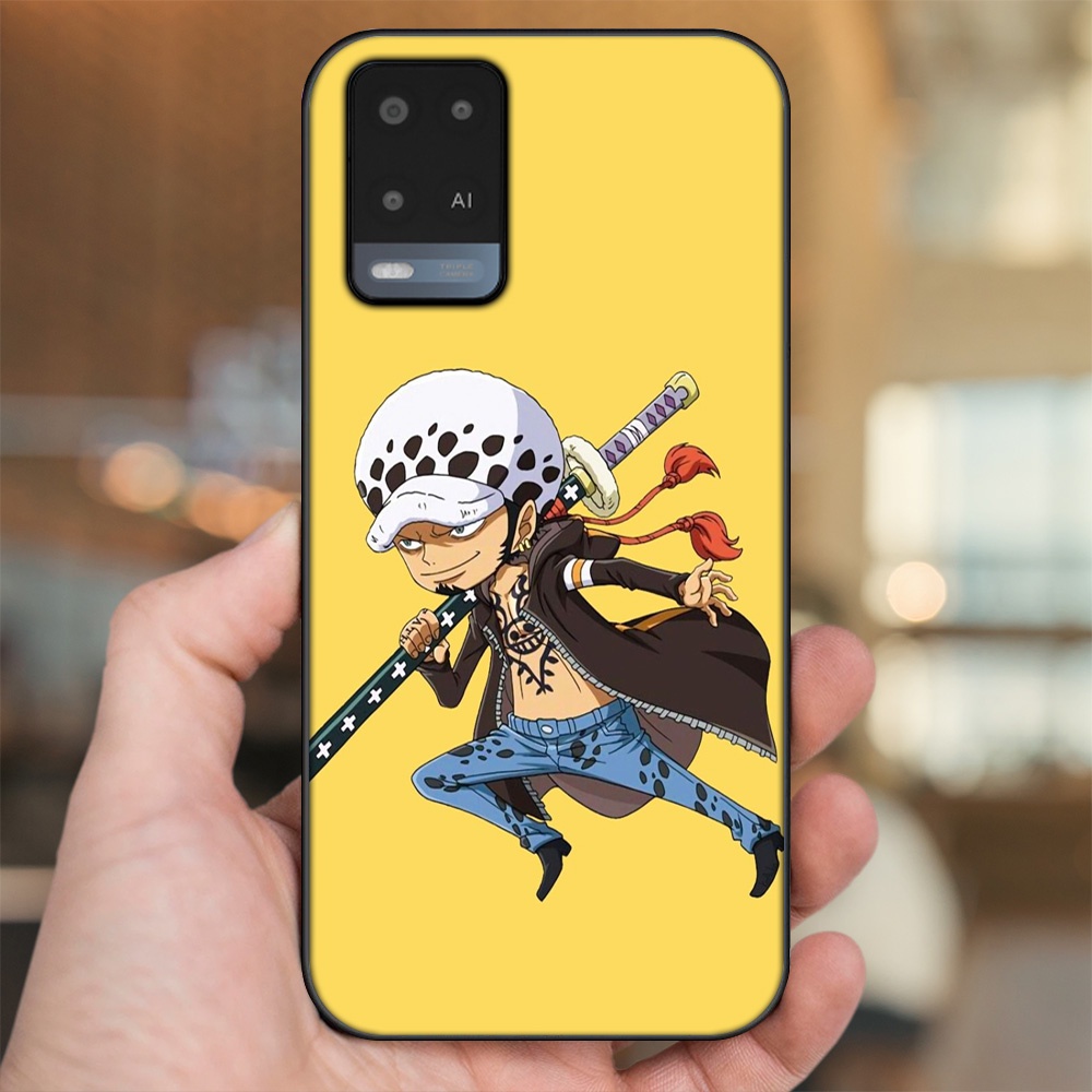 Ốp lưng Oppo A54 4G, A54 5G viền đen in hình Law One Piece