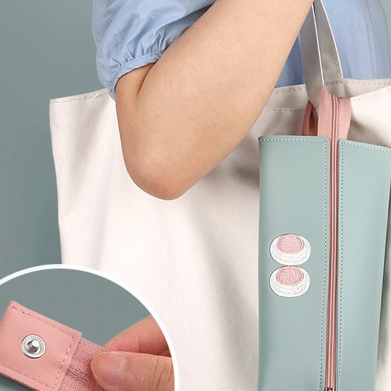 Túi Đựng Bút Chì Sức Chứa Lớn Có Khóa Kéo Họa Tiết Dễ Thương Tinh Tế