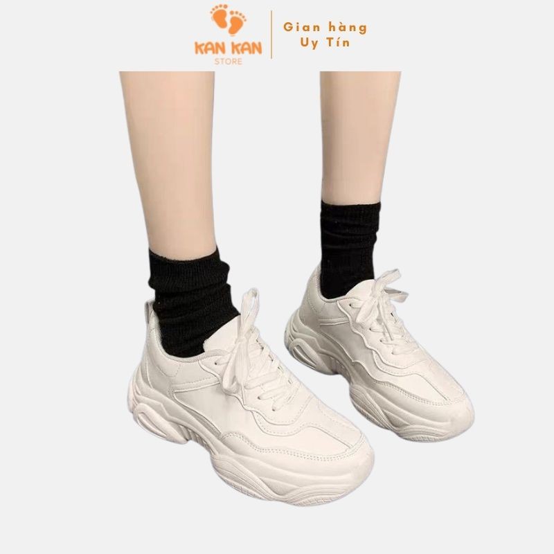 Giày Thể Thao Nữ Trắng KA042 Giầy Sneaker Nữ Độn Đế Cao Đẹp Thời Trang KanKanStore