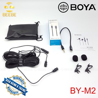 Boya BY-M2D - Cặp Micro Gài Áo Cho Iphone, Ipad Cổng Lightning 6m