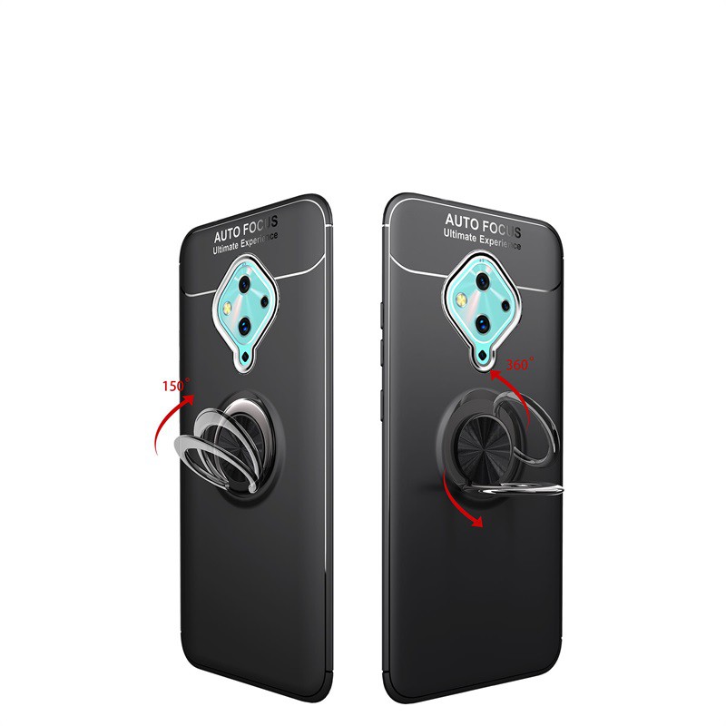 Ốp điện thoại vỏ giáp silicon mềm chống sốc có giá đỡ nhấn xoay cho ViVO X50 Lite / S1 Pro S5 Y9S