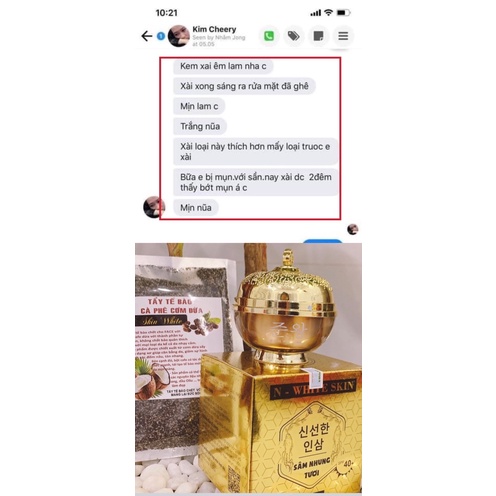 Kem Sâm Nhung tươi