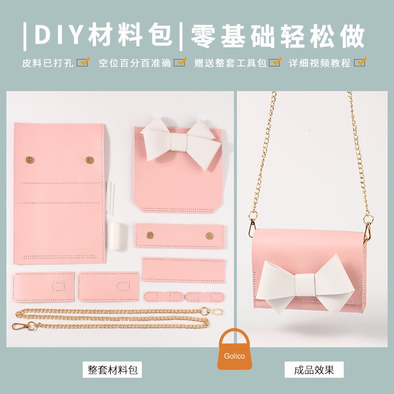 DIY Túi Handmade tự đan Túi Da Nơ PUD