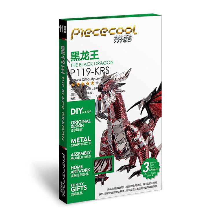Mô hình thép 3D tự ráp Black Dragon