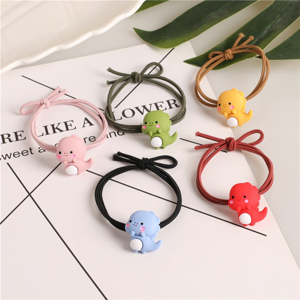 Dây Thun Cột Tóc Đính Hình Khủng Long Dễ Thương, Style Hàn Quốc CT21