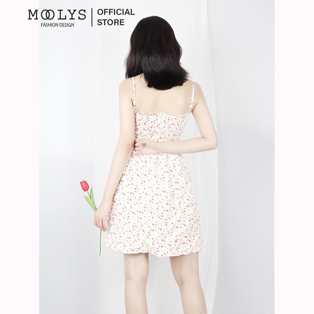 Đầm hai dây mini hoa nhí dễ thương Moolys MD013