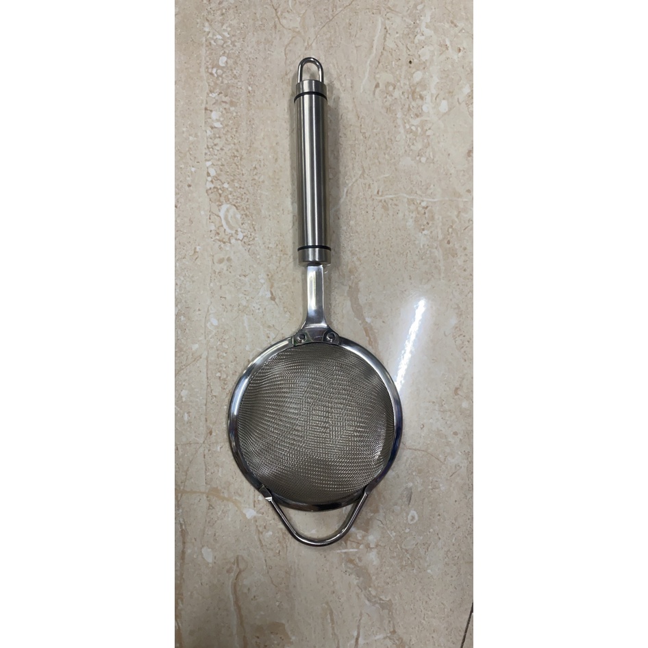 Rây Lọc Inox Có Cán Rổ Lược Tay Cầm Lược Cua Ray Cháo, Rây Bột